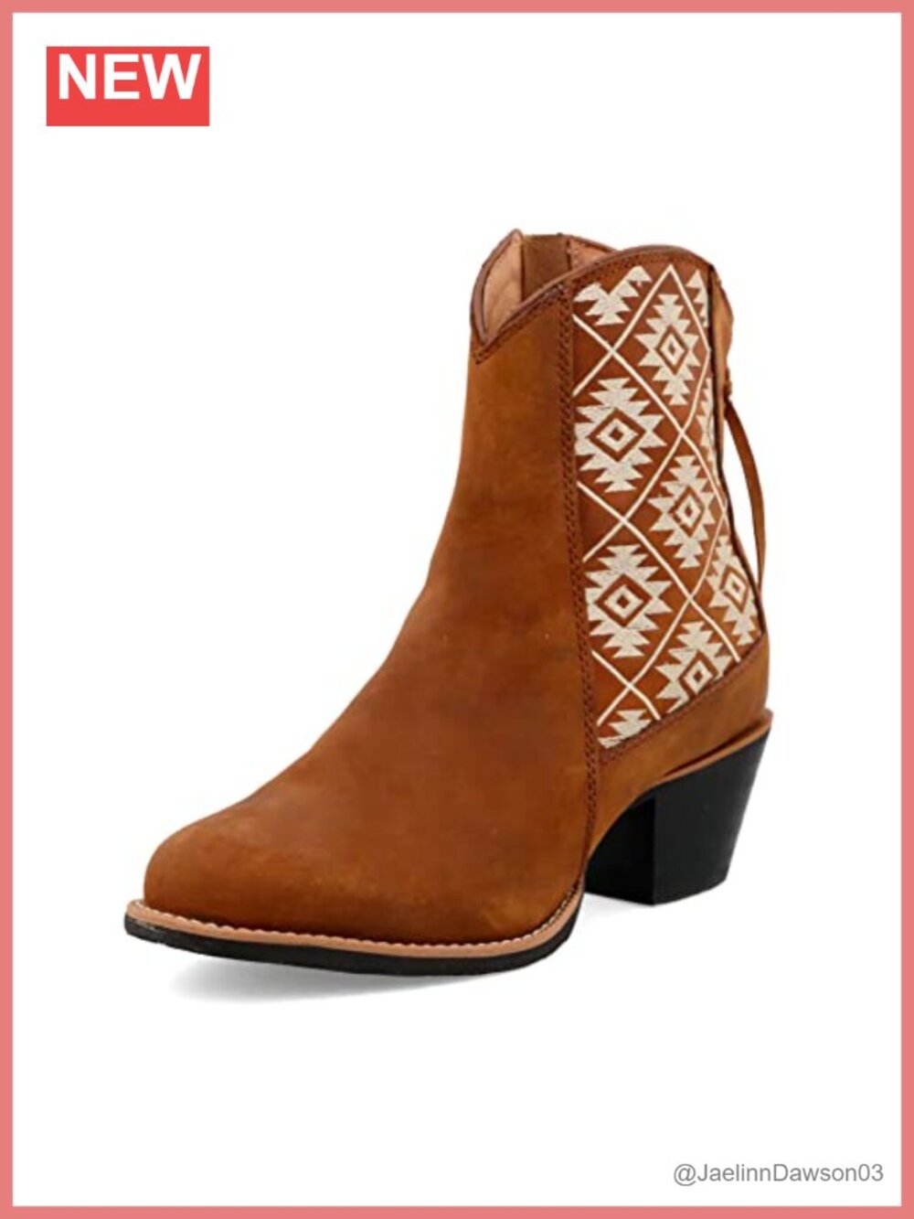 Twisted X Western Fashion Boots Leather Embroidered Side Zipper Calf High